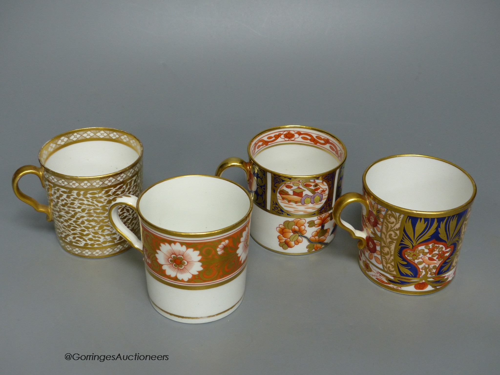 Four Regency Spode coffee cans